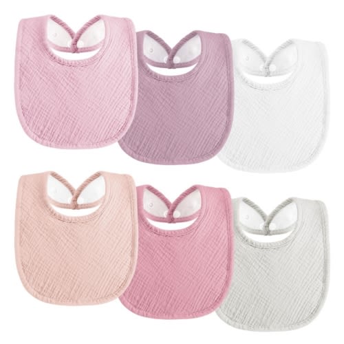 Kwelife gift Muslin Baby Bibs 6-Pack Baby Drool Bandana Bibs for Unisex Baby Girls Boys Toddlers Drooling and Teething Classic Pink : Amazon.com.au: Baby