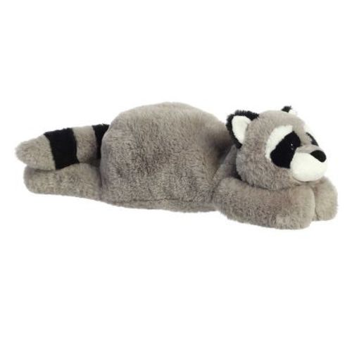 Aurora Large Raccoon Snoozles Laid-back Stuffed Animal Gray 18"