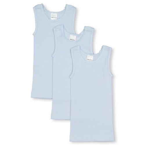 Medium Blue Baby 3Pack Rib Singlets | Best&Less™ Online