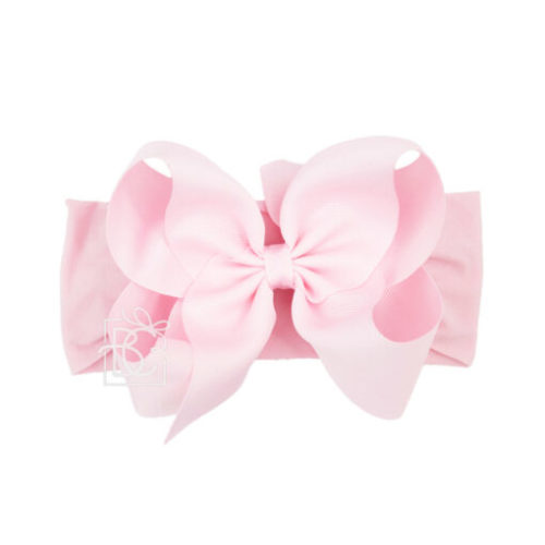 Beyond Creations - Hair Bows and Accessories - Pantyhose Headband with Huge Grosgrain Bow