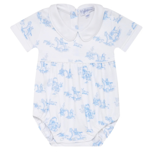 Blue Toile Baby Bubble