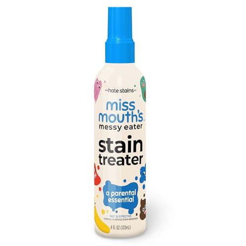 Miss Mouth's Messy Eater Stain Treater Spray - 4oz Stain Remover - Newborn & Baby Essentials - No Dry Cleaning Food, Grease, Coffee Off Laundry, Underwear, Fabric