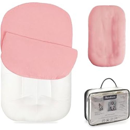 Baby Lounger - Snuggle Cozy Me Infant Lounger for Newborns | Breathable & Soft, Portable Awake-Time Pad, Essential Baby Gift (Lounger Cover Included)