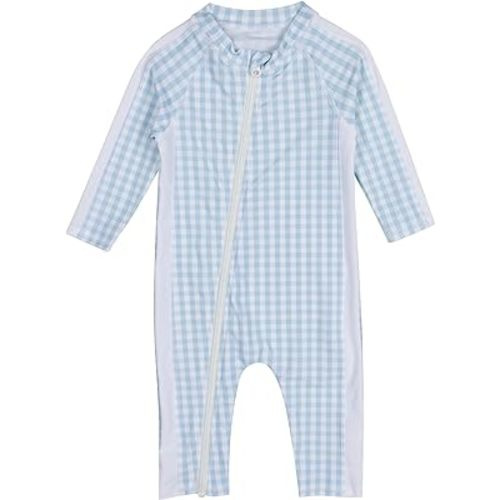 SwimZip Boys' Long-Sleeve UPF 50+ Swimsuit for Baby, Toddler, & Little Boys