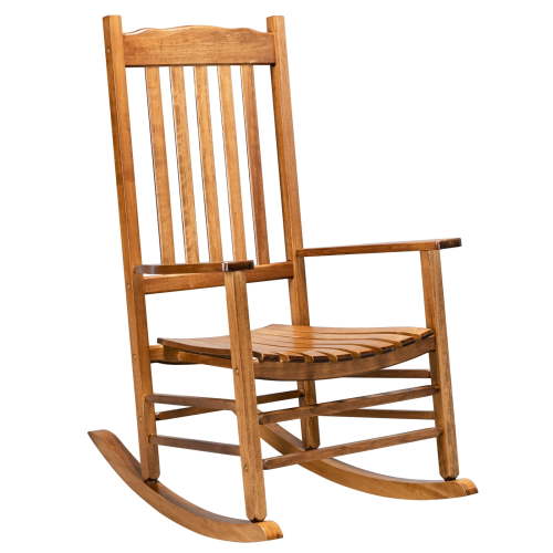 Ktaxon Outdoor Rocking Chair Outdoor Classic Wood Rocker, Sturdy Wood Frame, Porch Rocker for Cozy
