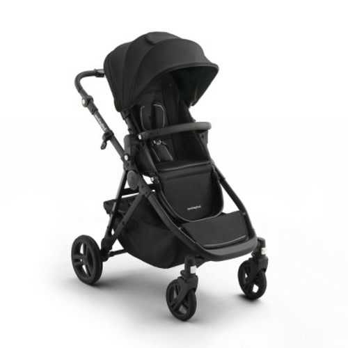 Mockingbird Modular Single-to-Double Full Size Stroller 3.0 - Black: Canopy, Folds for Easy Transport, Adjustable Handle, Machine Washable Seat Pad