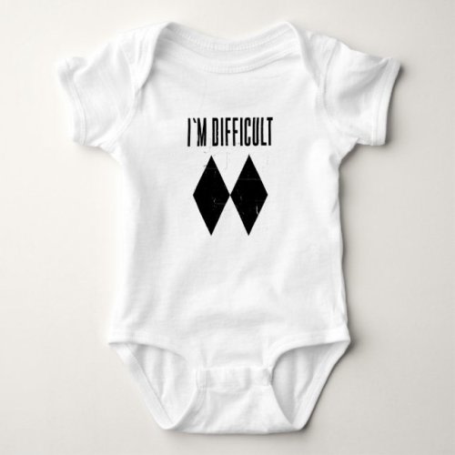 I'm Difficult Skiing Baby Bodysuit | Zazzle