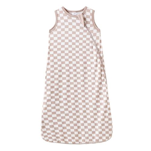 Rayon Made from Bamboo Baby Sleep Sack 3-6 Months 0.5 Tog Soft Lightweight Infant Toddler Sleeping Sack 2-Way Zipper Checkered Baby Wearable Blanket