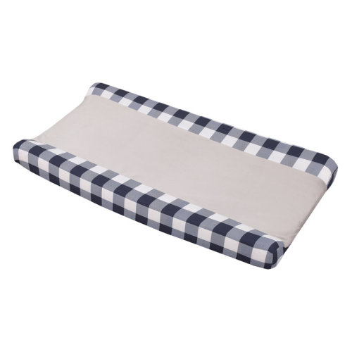 Redwood Rover NoJo National Park Navy Buffalo Check, Gray Super Soft Changing Pad Cover | Wayfair