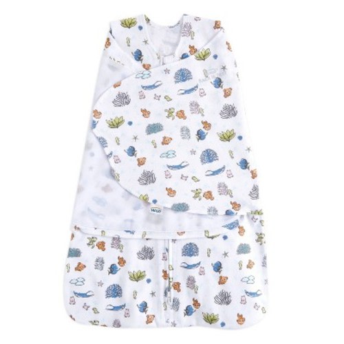 HALO Innovations SleepSack 100% Cotton Swaddle Wrap Disney Baby Collection Finding Nemo, Color: Great Barrier Reef, Size: Newborn