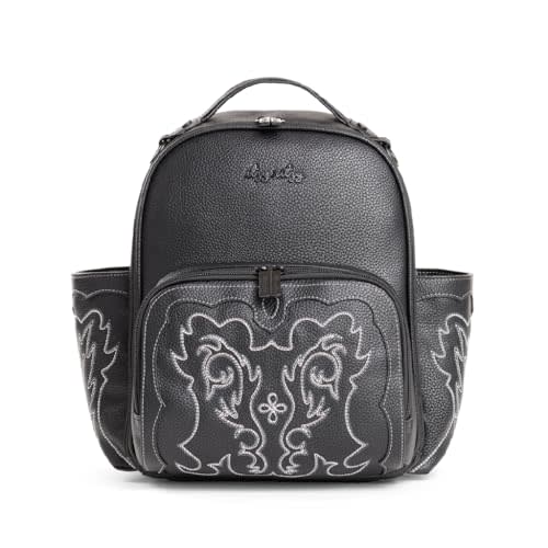 Itzy Ritzy Mini Diaper Bag Backpack – Chic, Compact Mini Plus Backpack with Changing Pad, 10 Pockets (6 Internal, 4 External), Grab-Top Handle & Rubber Feet (Outlaw)