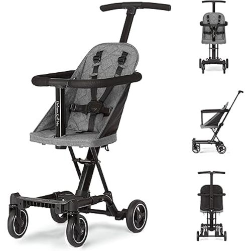 Dream On Me Lightweight And Compact Coast Rider Stroller With One Hand Easy Fold, Adjustable Handles And Soft Ride Wheels, Grey