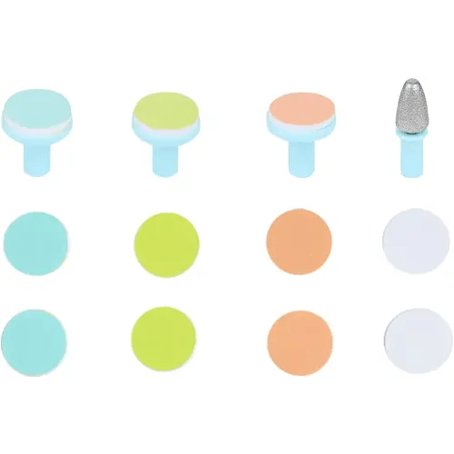 Fansidi Electric Baby Nail File Replacement Pads- Electric Baby Nail Trimmer Clipper Sandpaper Pads (Blue)