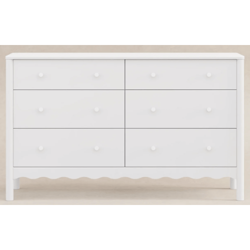 Swell WHITE 6-Drawer Wide Assembled Dresser (56")