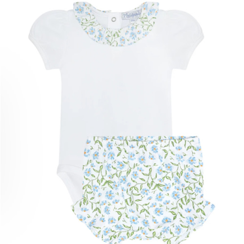 Blue Vines Print Onesie Set