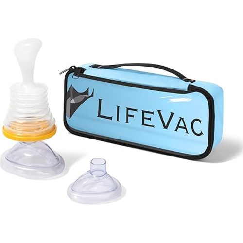 LifeVac Blue Travel Kit - Portable Suction Rescue Device, First Aid Kit for Kids and Adults, Portable Airway Suction Device for Children and Adults