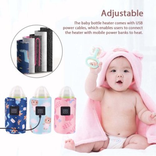 GFHFHITJ Portable Bottle Warmer for Travel Wireless Portable Baby Milk Warmer On The Go Constant Temperature Rechargeable Usb Battery-Powered Baby Milk Heating Bag In Car Heaters Thermostat Bag