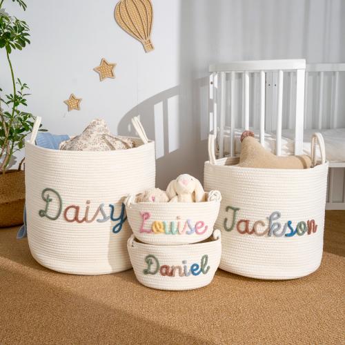 Name Handmade Basket | Home Storage | Baby Shower Gifts | Baby Toys Basket | Toy Basket | Baby Name Gift