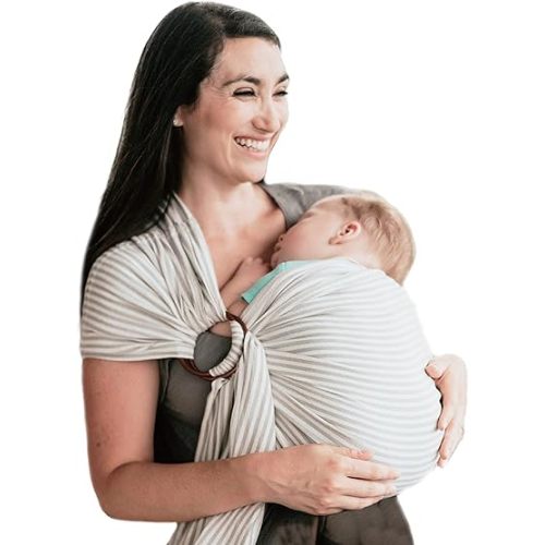 Nalakai Luxury Ring Sling Baby Carrier, Soft Linen Baby Sling, Baby Wrap, Wear Your Little One Close to Your Heart, Comfort, Style