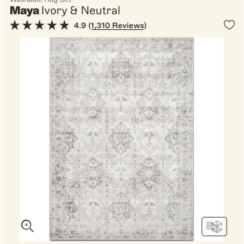 Maya - Ivory/Neutral - Washable Rug– Tumble