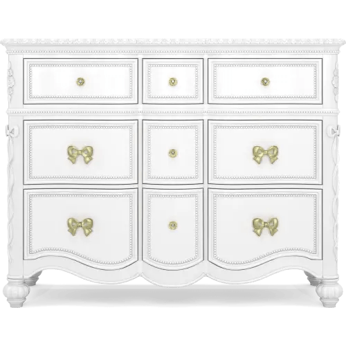 Disney Princess Sparkle White 9 Drawer Dresser | Rooms to Go