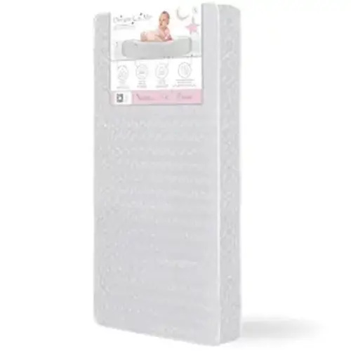 Dream On Me Honeycomb Orthopedic Firm Fiber Standard Baby Crib Mattress, Greenguard Gold and JPMA Certified, 5” Fiber Core Optimum Support, Fits Crib and Toddler Bed, Waterproof Vinyl Cover