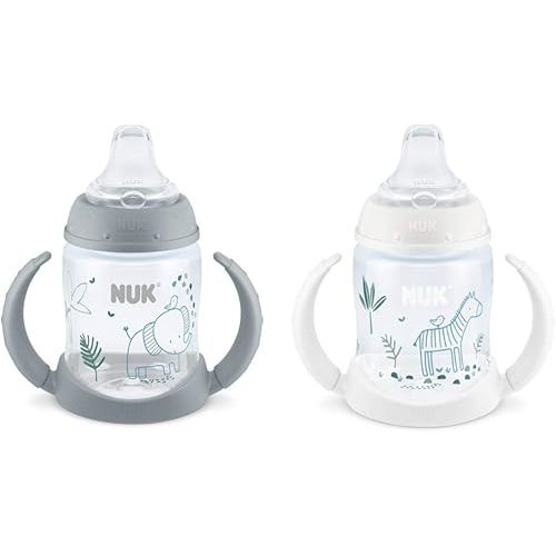 NUK Learner Cup, 5oz, 2-Pack, Elephant/Zebra