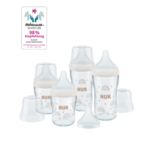 NUK Perfect Match Multipack 4er Glasflaschen-Set