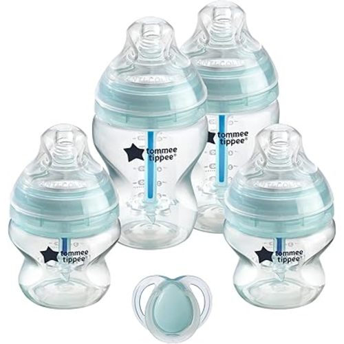Tommee Tippee Anti-Colic Baby Bottle Newborn Starter Set, Slow Flow Breast-Like Nipples and Unique Anti-Colic Venting System