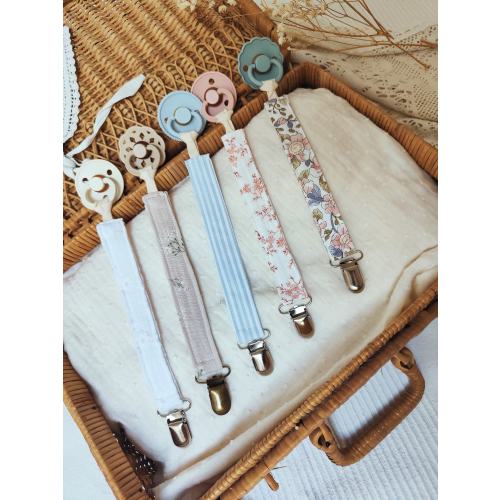 Soft fabric pacifier clip for all seasons