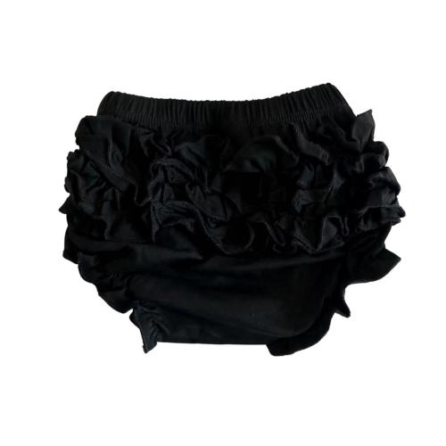 Black ruffle baby bloomers