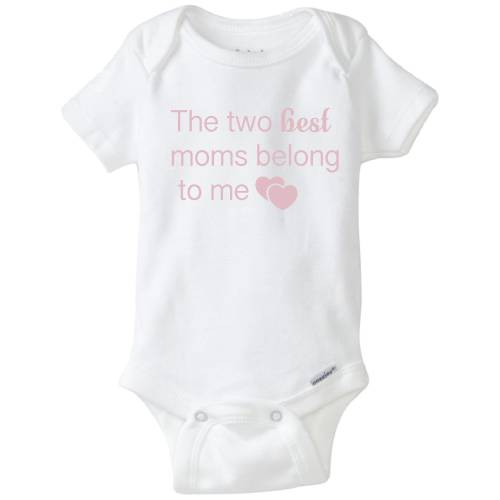 The two best moms belong to me, moms baby onesie®, two mommies, LGBT baby onesie, baby shower gift, unisex baby onesie®, cute baby bodysuit