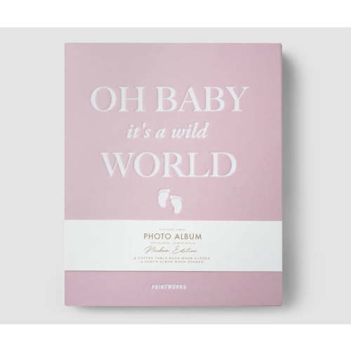 Oh Baby It's a Wild World Pink Photo Album