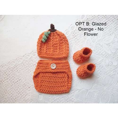 Baby Pumpkin Crochet Hat and Diaper Cover - Baby Photo Prop - Baby Pumpkin Outfit - Baby Pumpkin Set - Baby Halloween Set - Newborn Pumpkin