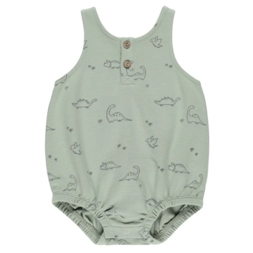 Quincy Mae - Sleeveless Bubble Romper in Dinos