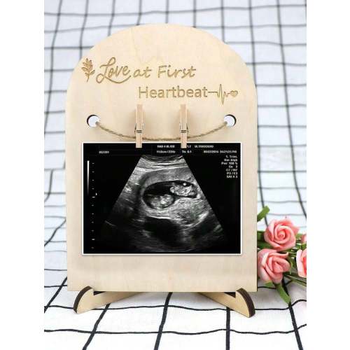 1pc Wooden Baby Ultrasound Keepsake Photo Frame, New Mom Ultrasound Picture Frame Decor Baby Shower Family Decorations Gifts Baby Shower Easter Gift Things For Girls/Boys | SHEIN USA