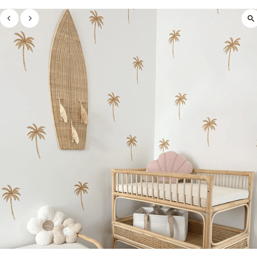 Beige Palms Half Set