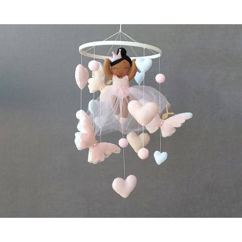 Baby mobile black princess, hanging butterfly mobile, Butterfly mobile, Crib mobile, Nursery decor, baby shower gift, Mobile nursery