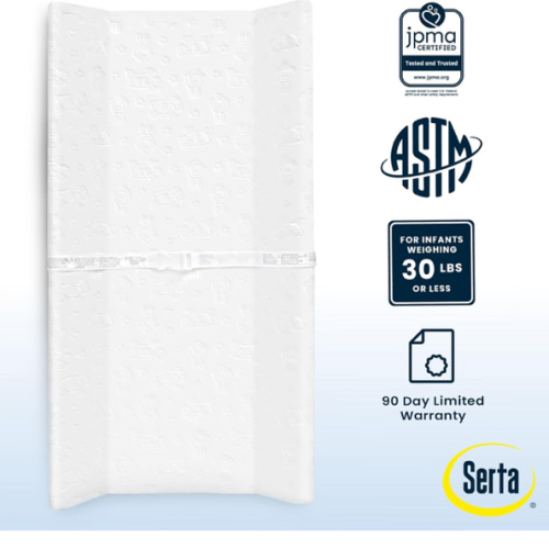 Serta Foam Contoured Changing Pad with Waterproof Cover
