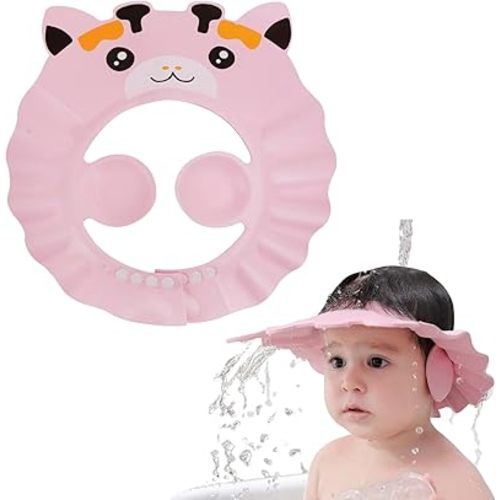Baby Shower Cap Shampoo Cap Bath Visor Hat Kids Hair Washing Shampoo Shield Adjustable Waterproof Bath Shield Visor for 0-8 Years
