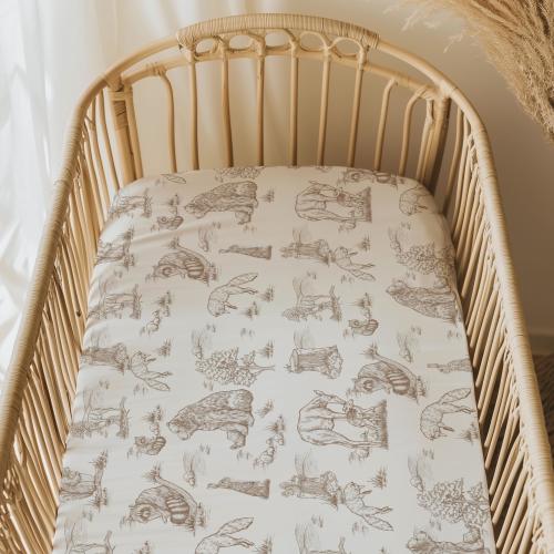 Woodland Crib Sheet Name Custom Woodland Nursery Crib Bedding Fitted Crib Sheet Boy Personalized Baby Shower Gift for Newborn Woodland Toile