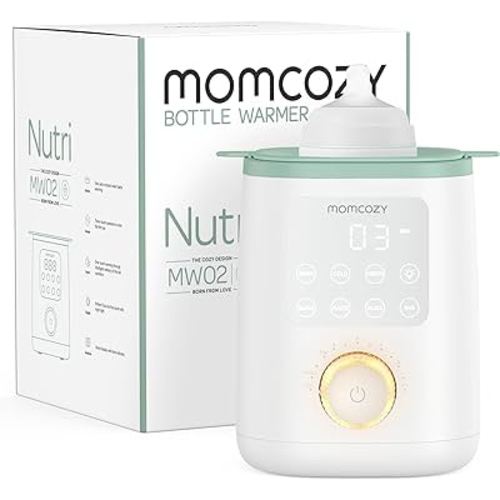 Momcozy Nutri Bottle Warmer, 9-in-1 Baby Bottle Warmer with Night Light, Accurate Temperature to Preserve Fullest Nutrients in Breast Milk, Bottle Warmers for All Bottles with Breastmilk or Formula