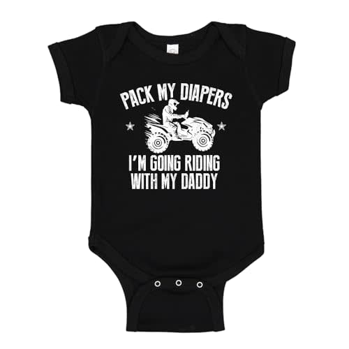 I'm Going Riding with Daddy 4 Wheeler Baby Bodysuit One Piece Or Toddler Shirt Quad ATV Baby Clothes