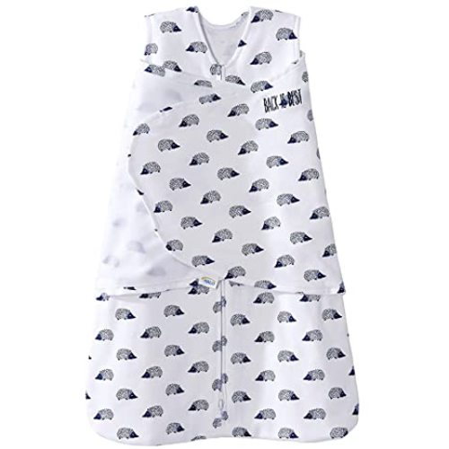 HALO 100% Cotton Sleepsack Swaddle, 3-Way Adjustable Wearable Blanket, TOG 1.5, Navy Hedgehog, Small, 3-6 Months - Small (Pack of 1)