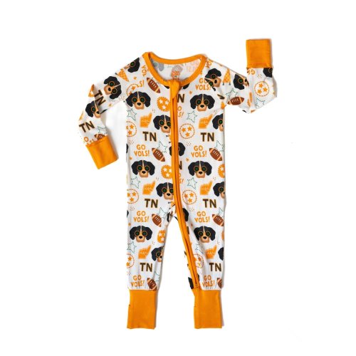 UT Vols Baby Pajamas | Tennessee Kids Bamboo Pajamas | Volunteers Football PJ's | Tennessee Baby Gift | Vols Baby