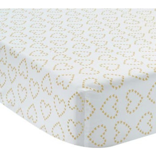 Confetti Hearts 100% Cotton Baby Fitted Crib Sheet