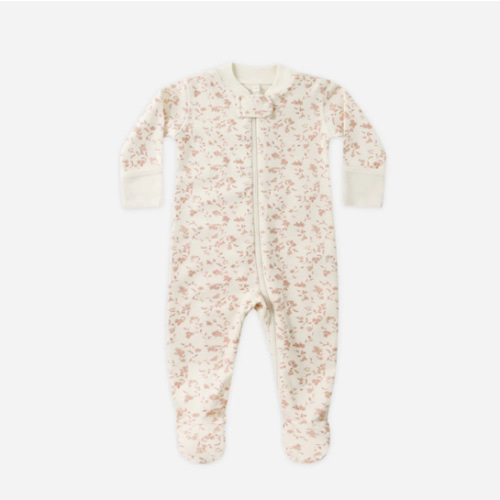 Zip Long Sleeve Sleeper Footie || French Garden – Quincy Mae