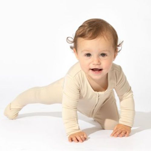 Bellabu Bear Baby Oat Bamboo Convertible Footie Beige Newborn
