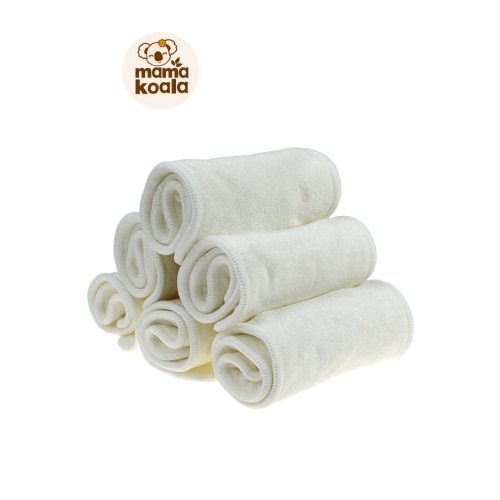 5-Layer Bamboo Cloth Diaper Insert with Snaps - No Microfiber!