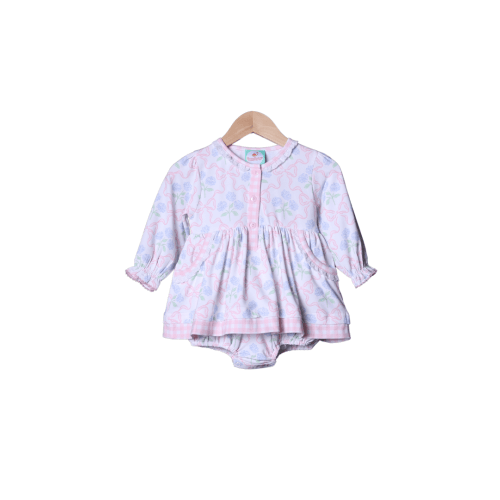 Floral and Pink Gingham Swing Bubble